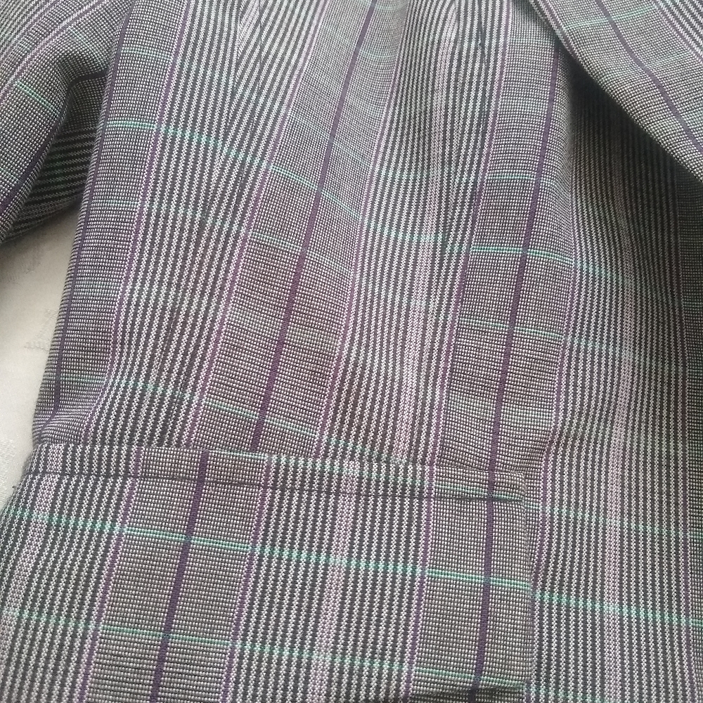 Plaid tartan blazer jacket patch pockets - Picture 8 of 8